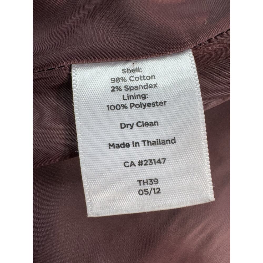 Talbots Womens Blazer Petite 6P Burgundy Velvet Peplum Classic Preppy Academia - Picture 10 of 13